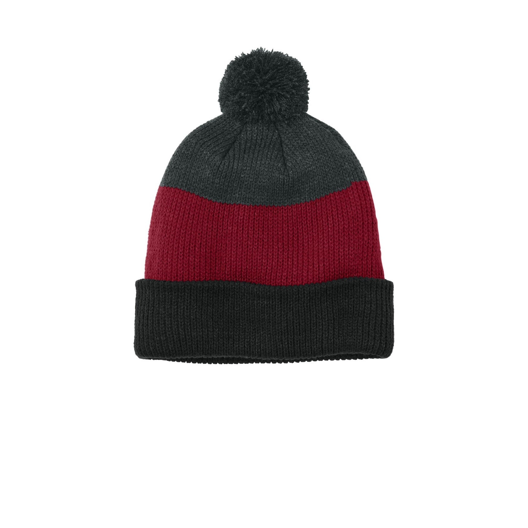 Port Authority-Port Authority® Cozy Striped Pom Beanie C979-MedTech-2